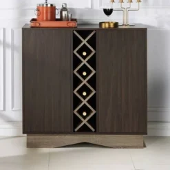 Cespi 16 Bottle Wine Cabinet Wenge - MiBasics