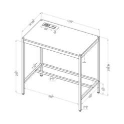 Everbay Writing Desk With Power And USB Plug - MiBasics 20 Everbay Writing Desk With Power And USB Plug - MiBasics -Home Living Store GUEST c2332d95 b12b 487d 869a c3638a8a8984