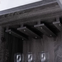 Ereth Modern Wine Bar Cabinet Dark Gray - MiBasics -Home Living Store GUEST c31b1876 d0e9 4cf3 9a25 1482e0c3ca72