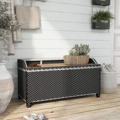 Maksville Outdoor Aluminum Storage Bench - MiBasics -Home Living Store GUEST c4b44e50 90a6 415f a4a8 db76dd135459