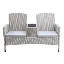 2pc Maksville Aluminum Patio Loveseat & Storage Bench - MiBasics -Home Living Store GUEST c78b4914 8335 49b9 9b4a 46f0260c0d11