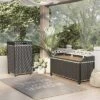 2pc Maksville Outdoor Aluminum Storage Bench & Trash Can - MiBasics -Home Living Store GUEST c9ad30d2 0244 459d a783 39a88fc604d3