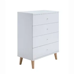 Retreat Mid-Century 4 Drawer Chest White - MiBasics -Home Living Store GUEST cbc641df c561 4aee 9bdc a703f9fd442e