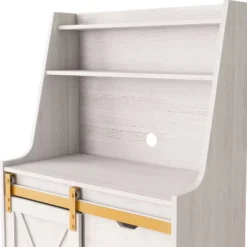 Downes Farmhouse Baker's Rack: Storage Drawer, 4 Shelves, White Oak - MiBasics -Home Living Store GUEST cc01891b 6593 4fca b5e7 f47ef7dd8a0d