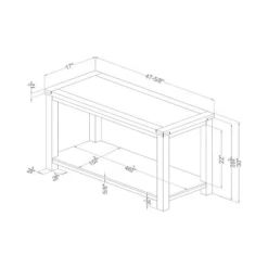 Sineca Simple Natural Wood Grain Sofa Table Dark Cherry - MiBasics -Home Living Store GUEST cc1f071a 5520 4fce 9e7e 749ce390edc4