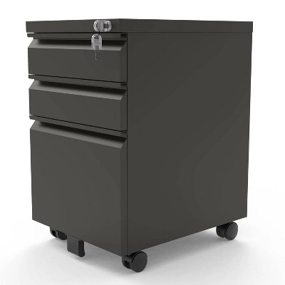 Berbrook Modern 3 Drawers Mobile File Cabinet - MiBasics 8 Berbrook Modern 3 Drawers Mobile File Cabinet - MiBasics - Image 6