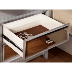 Reina 2 Drawer Nightstand Silver - MiBasics -Home Living Store GUEST cca084af c17e 4a96 b5f5 da521d20700a