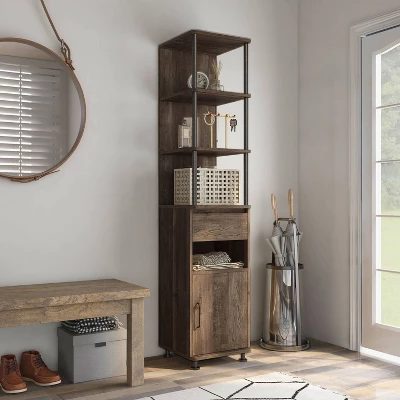 3pc Nanum Entertainment Console For TVs Up To 78" Reclaimed Oak - MiBasics 10 3pc Nanum Entertainment Console For TVs Up To 78" Reclaimed Oak - MiBasics - Image 8