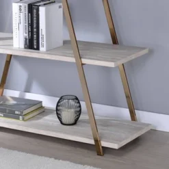 72" Favian 5 Shelf Display Bookcase Champagne - MiBasics -Home Living Store GUEST cf0bf9bc fb2b 499e b1ed e268e855cae8