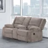 MiBasics 78" Dancerain Transitional Upholstered Chenille Manual Reclining Loveseat With Center Storage Console Mocha: Polyester, Foam-Filled -Home Living Store GUEST d5396331 9cf3 40bd 9001 9a4c36608b8d