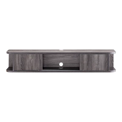 Edwige Floating Console TV Stand For TVs Up To 60" Distressed Gray - MiBasics 10 Edwige Floating Console TV Stand For TVs Up To 60" Distressed Gray - MiBasics - Image 8