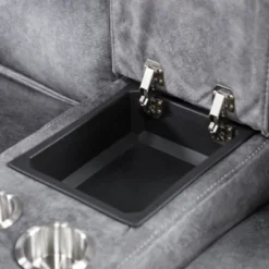 MiBasics 79" Breezenight Transitional Manual Reclining Loveseat: Palomino Upholstery, Cup Holders -Home Living Store GUEST e26e03e2 b2ba 45f4 924b 40e19882b3f4