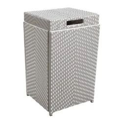 2pc Maksville Contemporary Outdoor Serving Cart & Trash Can - MiBasics -Home Living Store GUEST e6d73da5 e242 46a9 a519 4bc89afabefd