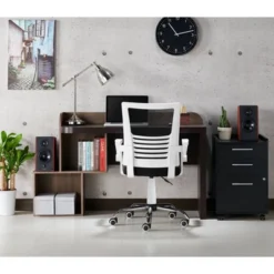 Erwin Cushioned Mesh Office Chair White - MiBasics -Home Living Store GUEST e9c6f911 4532 412e ad73 f37087059050