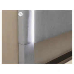 Shanelle Modern Fabric Platform Bed With Led Trim - MiBasics -Home Living Store GUEST eaa8d8de 6290 47ca 9464 c87482d8539b