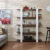 62.4" Talia 5 Shelf Bookcase Walnut/White - MiBasics -Home Living Store GUEST eb4e9b2b 34f9 4787 8de5 260e47c70379