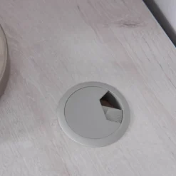 Ghally Locking Drawer L-Shape Desk With USB Ports White Oak - MiBasics -Home Living Store GUEST ebaa2d79 f46c 4b70 b5cd 4bb699372821