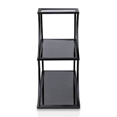 34.13" Kurry 3 Shelves Bookshelf Sand Black - MiBasics 4 34.13" Kurry 3 Shelves Bookshelf Sand Black - MiBasics - Image 2