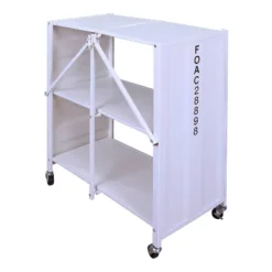 35" Conlig Steel Folding Bookcase With Wheels - MiBasics -Home Living Store GUEST eeb924d2 55c0 402d 929a 8e9bd293dfb5