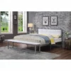 Queen Prunda Padded Headboard Platform Bed With Bench White/Silver - MiBasics -Home Living Store GUEST ef5c7051 333e 4c2b 9fad d76eca1f632b
