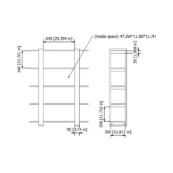 62.4" Talia 5 Shelf Bookcase Walnut/White - MiBasics -Home Living Store GUEST f08e5727 0729 4663 b2e8 eda4e8d1ddbe