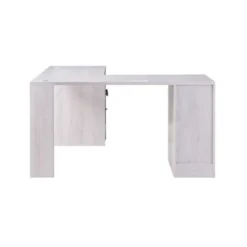 Ghally Locking Drawer L-Shape Desk With USB Ports White Oak - MiBasics -Home Living Store GUEST f0b74887 da4c 4dd9 a123 ca098c88a143