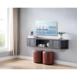 Edwige Floating Console TV Stand For TVs Up To 60" Distressed Gray - MiBasics 16 Edwige Floating Console TV Stand For TVs Up To 60" Distressed Gray - MiBasics -Home Living Store GUEST f20896e4 4f32 4c33 95c5 c6f5a4bb2493