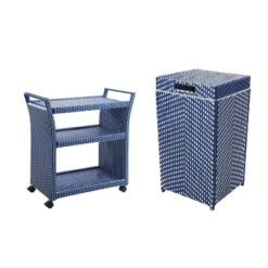 2pc Maksville Contemporary Outdoor Serving Cart & Trash Can - MiBasics -Home Living Store GUEST f3178b89 169b 46cd b511 6ef61f4bcc81
