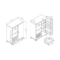 Ereth Modern Wine Bar Cabinet Dark Gray - MiBasics -Home Living Store GUEST f5853fb1 6c2b 463a 9698 701bd2437773