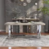 72" Ravine Rectangle Dining Table Light Gray/Chrome - MiBasics -Home Living Store GUEST f8448f17 e84d 48c0 87fb cd744282333f