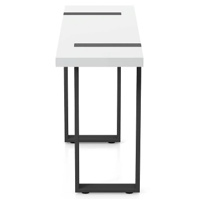Druse Sofa Table With U-Shaped Legs White/Black - MiBasics 6 Druse Sofa Table With U-Shaped Legs White/Black - MiBasics - Image 4