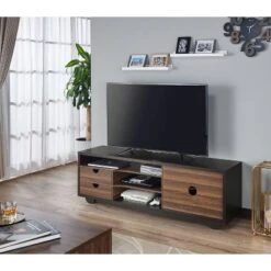 Jubu Open Shelf TV Stand For TVs Up To 60" Wenge - MiBasics -Home Living Store GUEST f8acdfc9 1250 48bd 8e84 82a53eef36e8