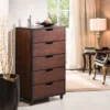 Owen 5 Drawer Chest Vintage Walnut/Black - MiBasics -Home Living Store GUEST fb671812 0691 4464 b01f 57078fc53f5c