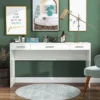 Grayde 3 Drawer Vanity Table Luminous White - MiBasics -Home Living Store GUEST fcd530e0 81ef 4194 9429 b9427c617b89
