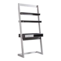 Holten 2 Open Shelves Leaning Desk White Oak/Distressed Gray - MiBasics -Home Living Store GUEST ff588e1a 8eed 4aa8 b26a 5db786b2768a
